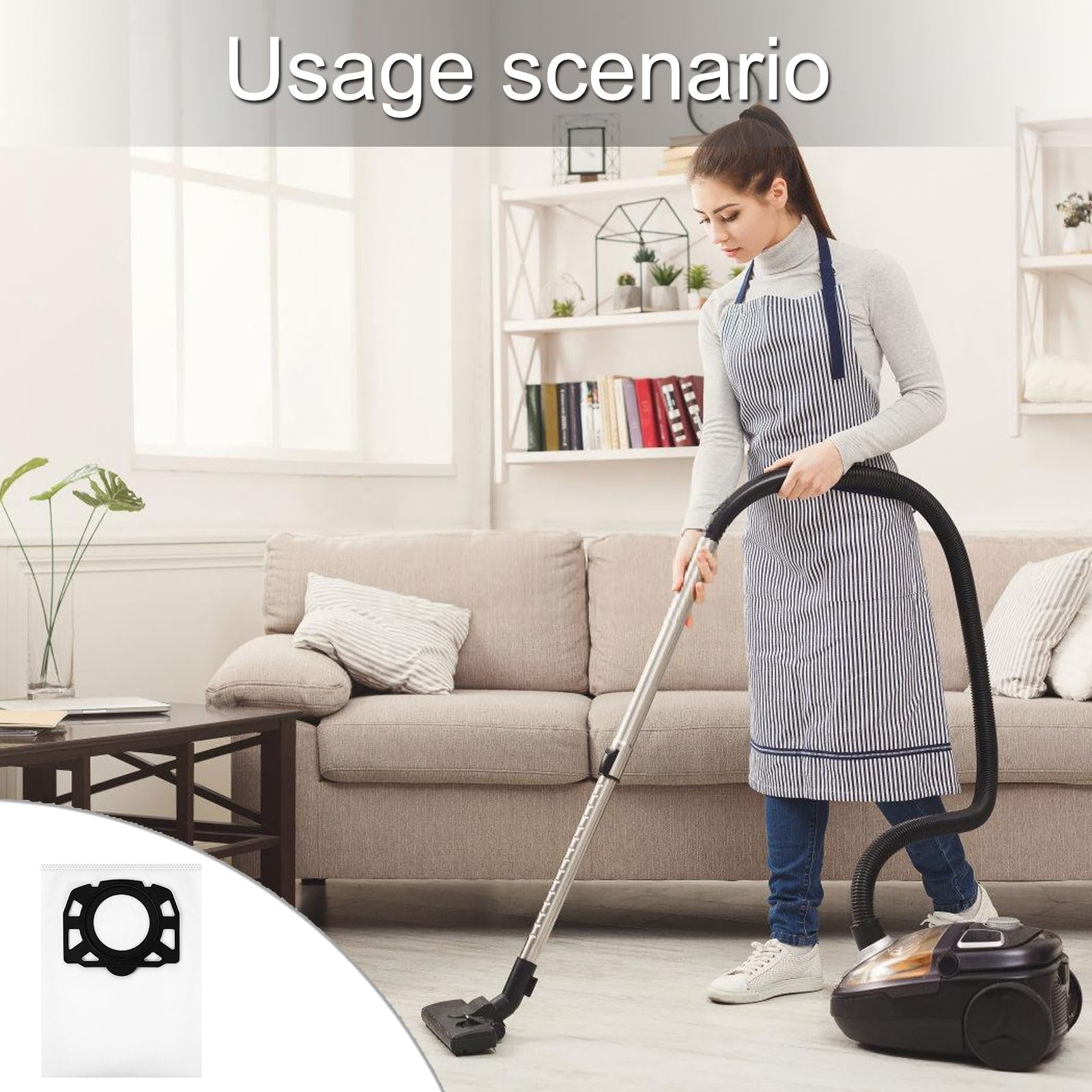 Lot de 18 sacs à poussière sous vide pratiques Nettoyeur de nettoyage Pièces de nettoyage d'accès Sacs à poussière Texture non cohérente Équipement de nettoyage professionnel