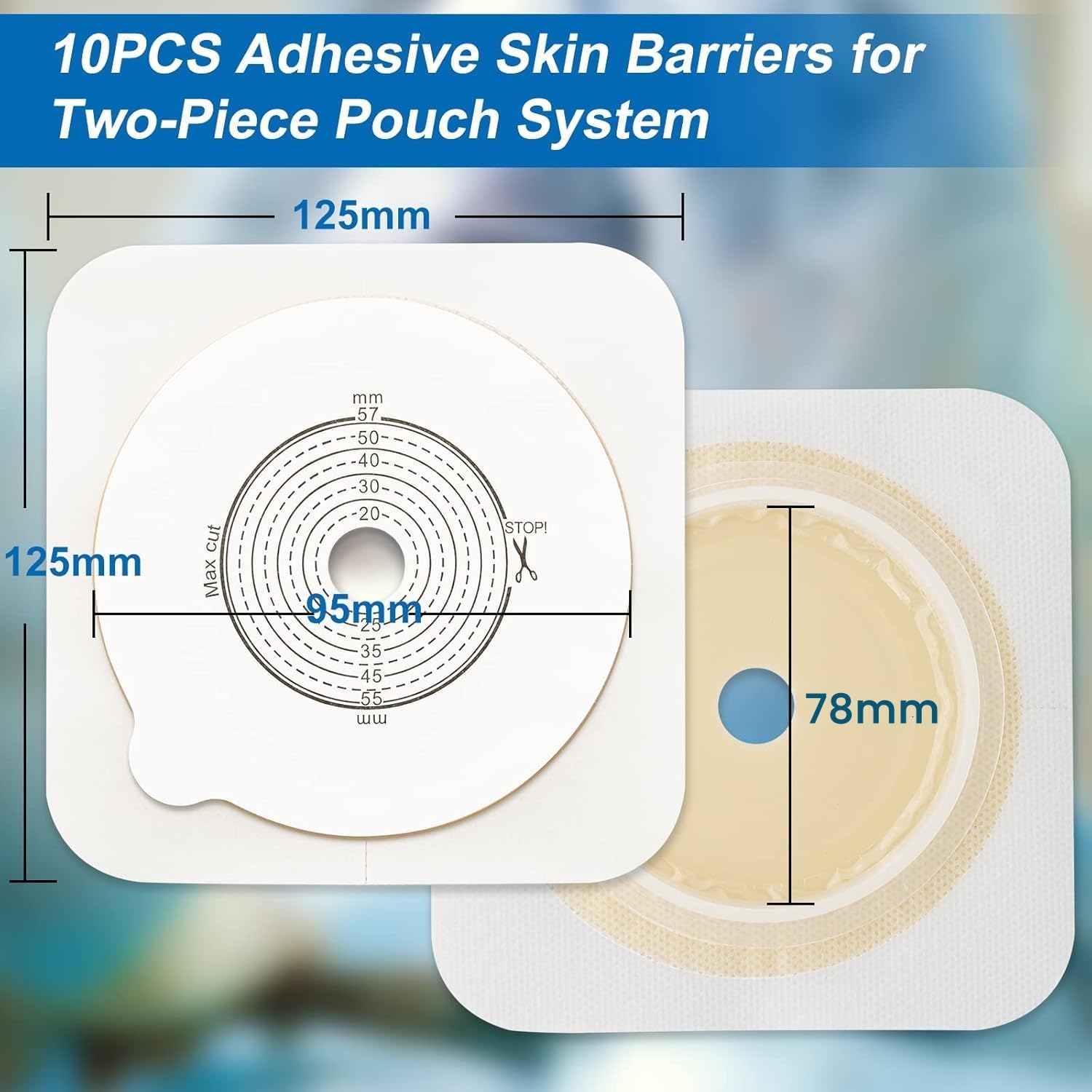 10Pcs Adhesive Skin Barriers Wafer for KD-OB-05,KD-30-A.