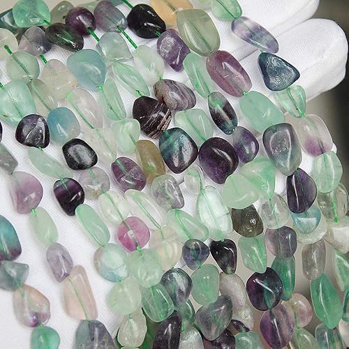 Miniatura 8 de MJDCB Cuentas de piedra natural de forma irregular de 6 a 0.315in, piedras preciosas larimar curadas energéticamente para hacer joyas y collares