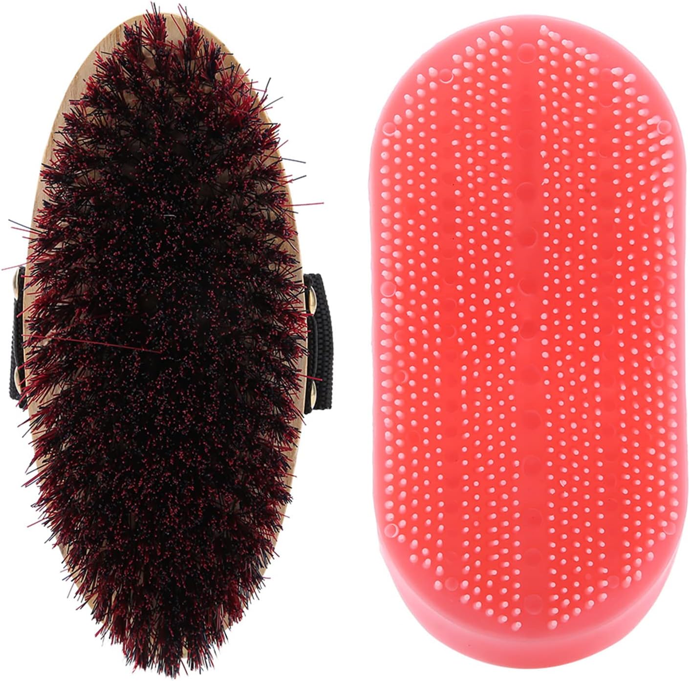 10Pcs Horse Grooming Care Kit, Equestrian Brush and Curry Comb Set, Complete Horse Cleaning Tool Set with Hoof Pick Sweat Scraper and 5 Brushes for Daily Stable Use