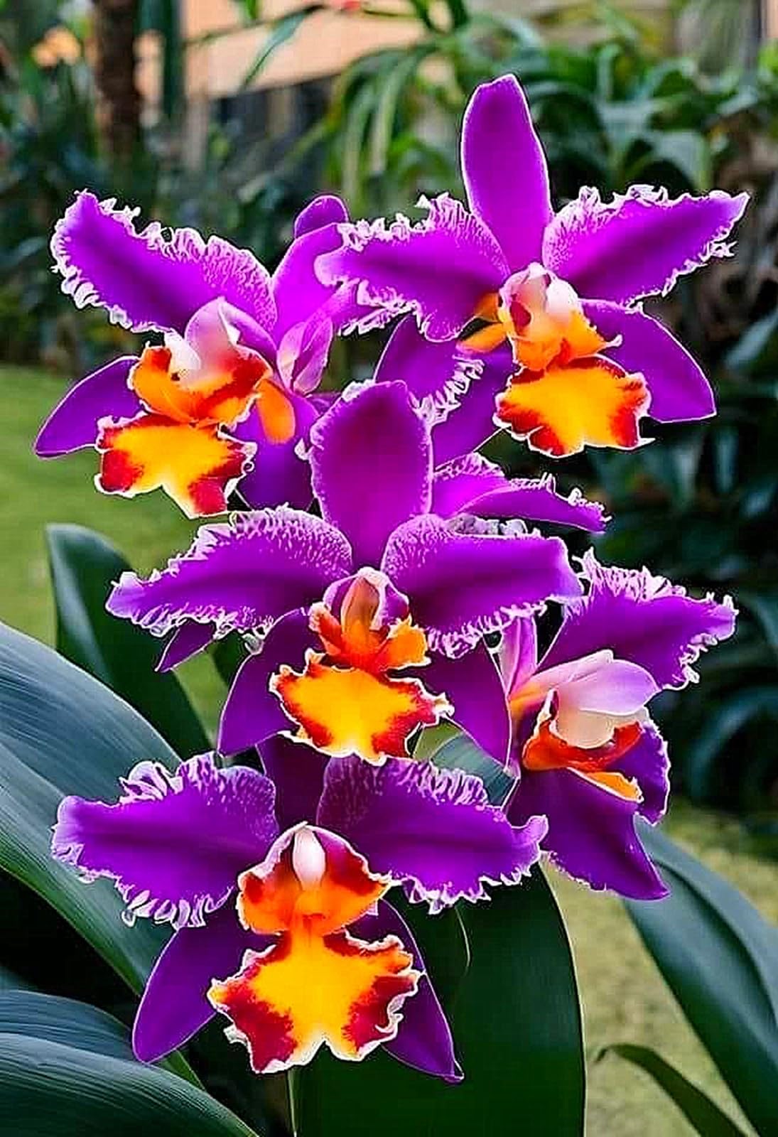 Rare Cymbidium Orchid Perennial Bulbs UK, Fragrant Flowers, Suitable for Garden Plants, Landscape Design, Indoor and Outdoor Potted Plants-8 Rhizome-B