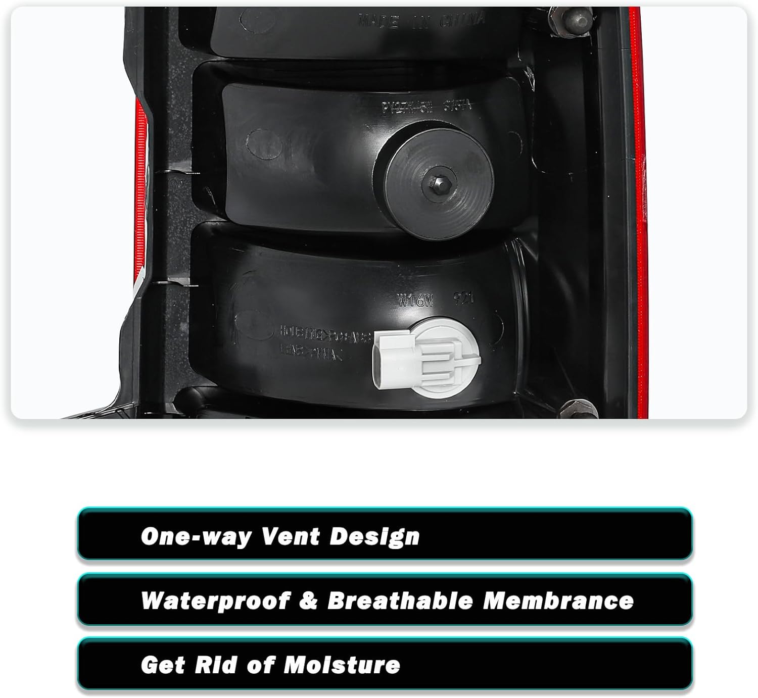 For 2008-2017 Jeep Patriot Brake Taillight RED Smoked Rear Rear Outer Taillight Taillamp Replacement Driver & Passenger Side