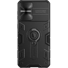 Case Compatible with Samsung Galaxy S21 Plus 5G,DNGN Phone Cover for Samsung S21+ 6.7",Camera Lens Protection+Ring Stand Holder,Material TPU Bumper PC Cover Metal Ring Black