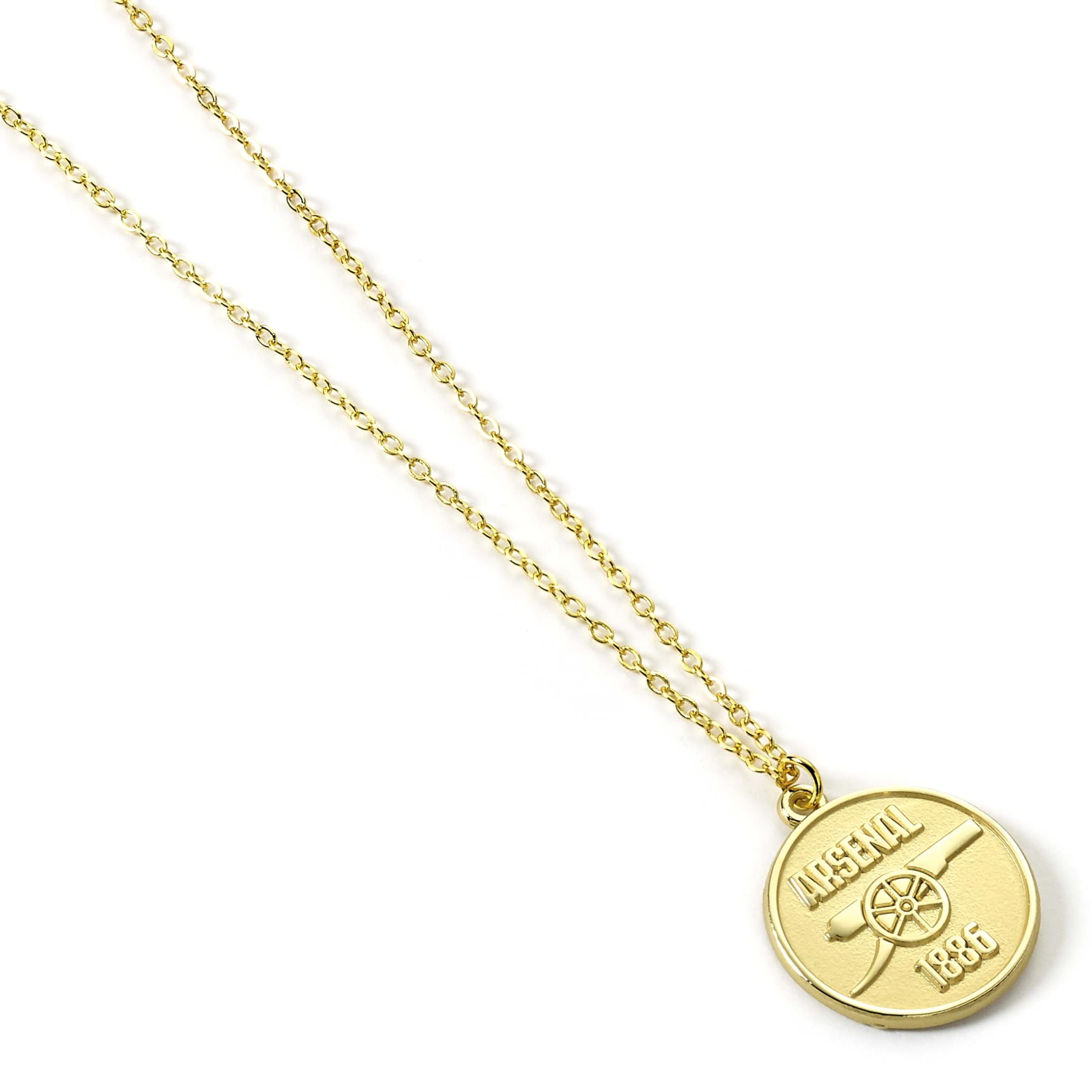 The Carat Shop Arsenal Football Club Collier doré avec blason, taille unique, Zinc, Pas de gemme