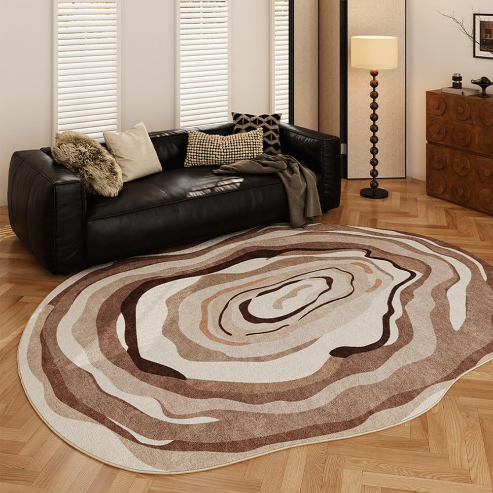 Irregular Shape Bedroom Decor Retro Large Rug Carpets for Living Room Fluffy Soft Lounge Floor Mat Thick Plush Study Rug,A,200X300cm