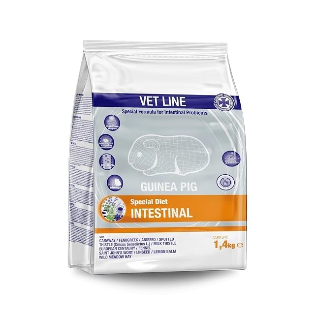 CUNIPIC Pienso para Cobaya Vetline Intestinal, Alimento Completo 1,40 kg