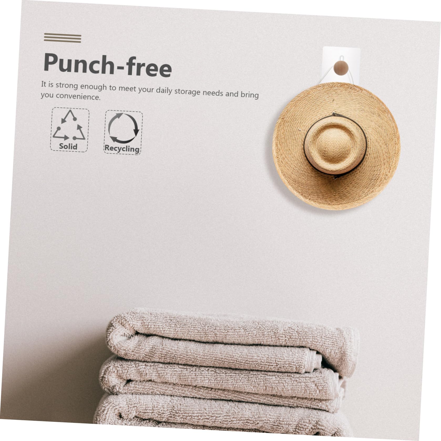 Hemobllo 3 Series Adhesivos Taladro Prácticos De Pared Colgar Sombreros Y Hogar Y Oficina 10 Piezas X 3