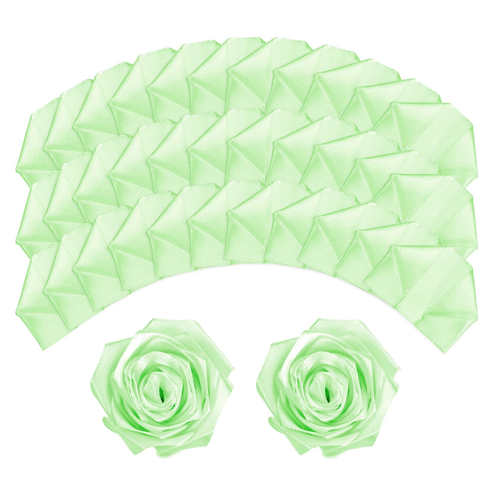Pétales de roses en ruban de satin pour emballage cadeau et fête d'anniversaire