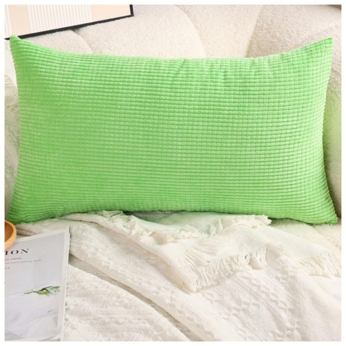 SWJ-swjssb Decorative Cushion Covers Rectangle Throw Pillow Covers With Zip,Soft Corduroy Pillowcases For Living Room Couch Sofa Bed Pillows Protector Cover (Color : #13, Size : 60x80 cm (1pc))