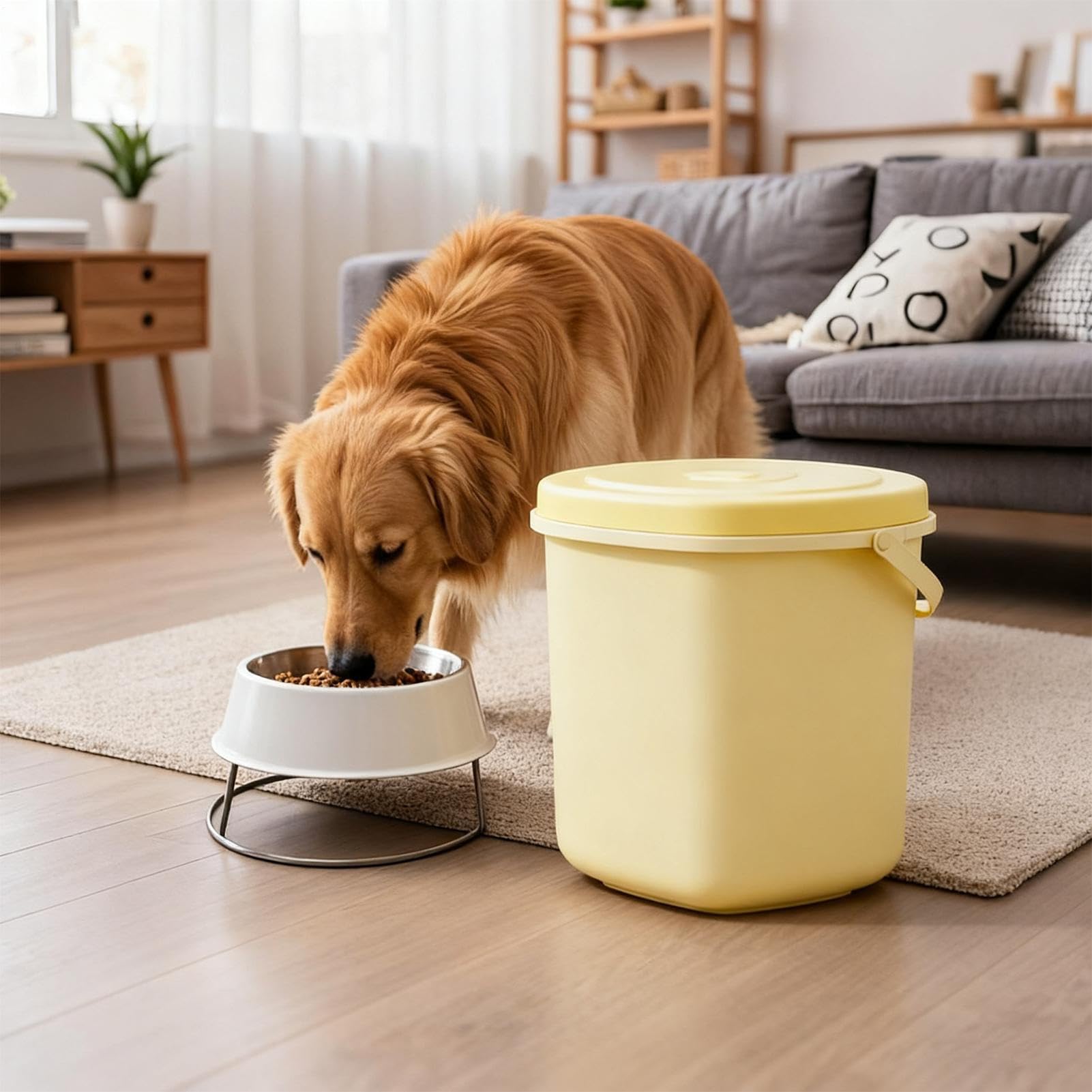 Contenitore Mangime 10L Snack Ermetico Antiumidità | Contenitori Per La Conservazione Del Mangime Per Gatti, Conigli, Topi, Riso, Cereali, Farina, Soia, Cucine, Dispense, Case,