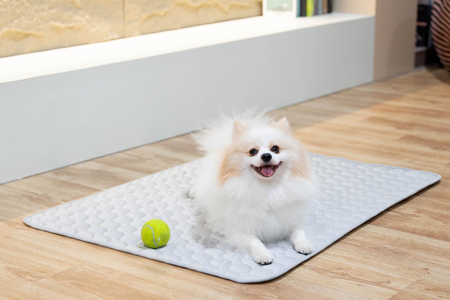 Pet Zzz 100 * 70cm Dog Cooling Pad, Large Size Ice Silk Pad, Summer Washable Ice Silk Pet Self Cooling Pad Blanket Home or Outdoor Portable Pet Cooling Pad (XL/Grey)