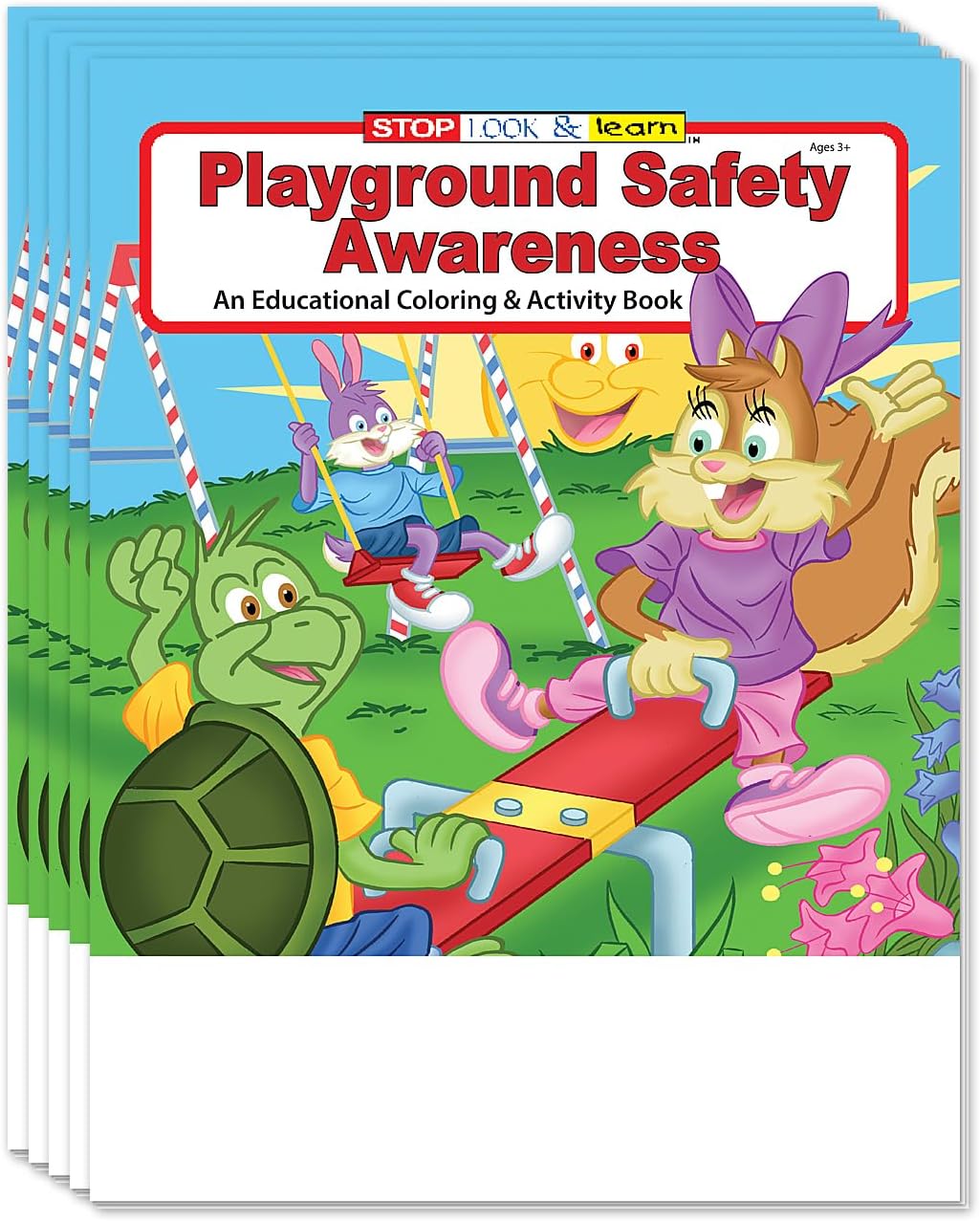 ZOCO – Playground Safety – Coloring Books (25 Bulk Pack, Without Crayons) – After School Safety – Games, Puzzles, Activities for Kids