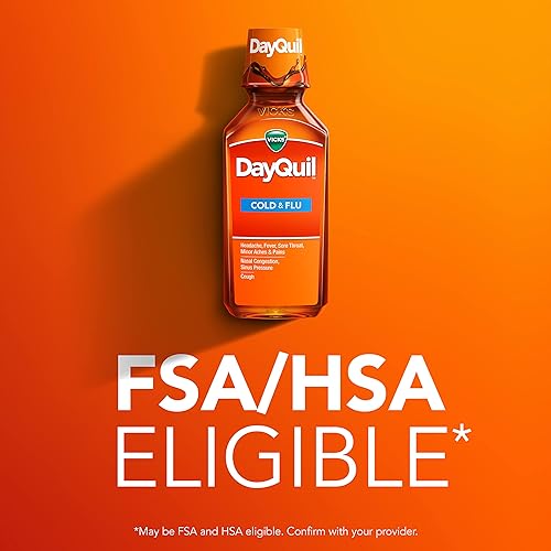 Miniatura 6 de Vicks DayQuil - Alivio multisíntoma para tos, resfriado y gripe, 8 onzas líquidas (sin somnolencia), alivio del dolor de garganta, fiebre y