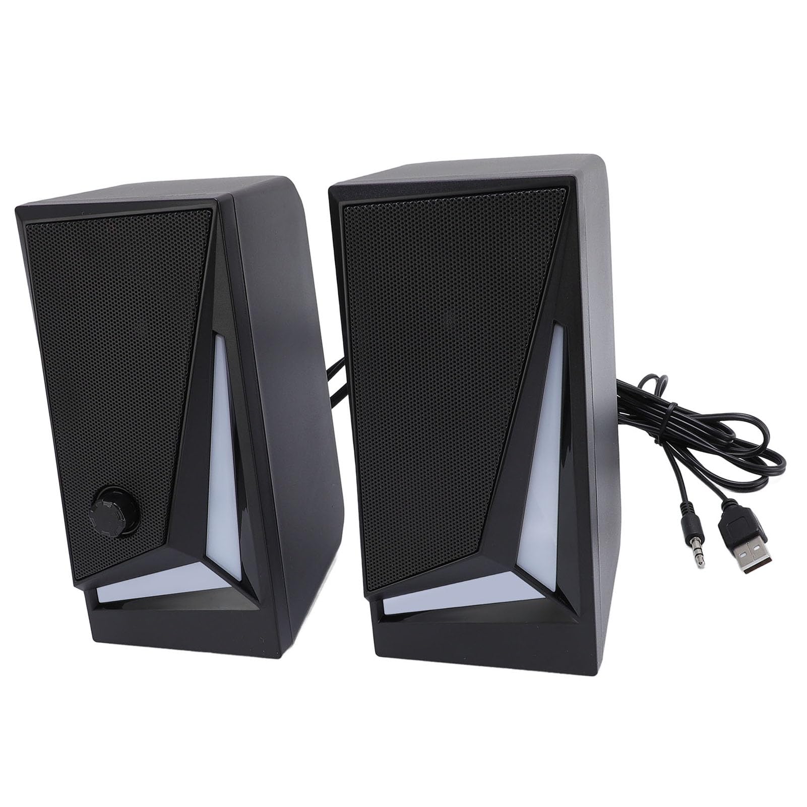 Generic Głośnik Komputerowy do Gier USB światło RGB Dźwięk Radia Moc Szczytowa 10 W Port 3,5 Mm do Komputera ABS 2-calowa Jednostka Pełnozakresowa