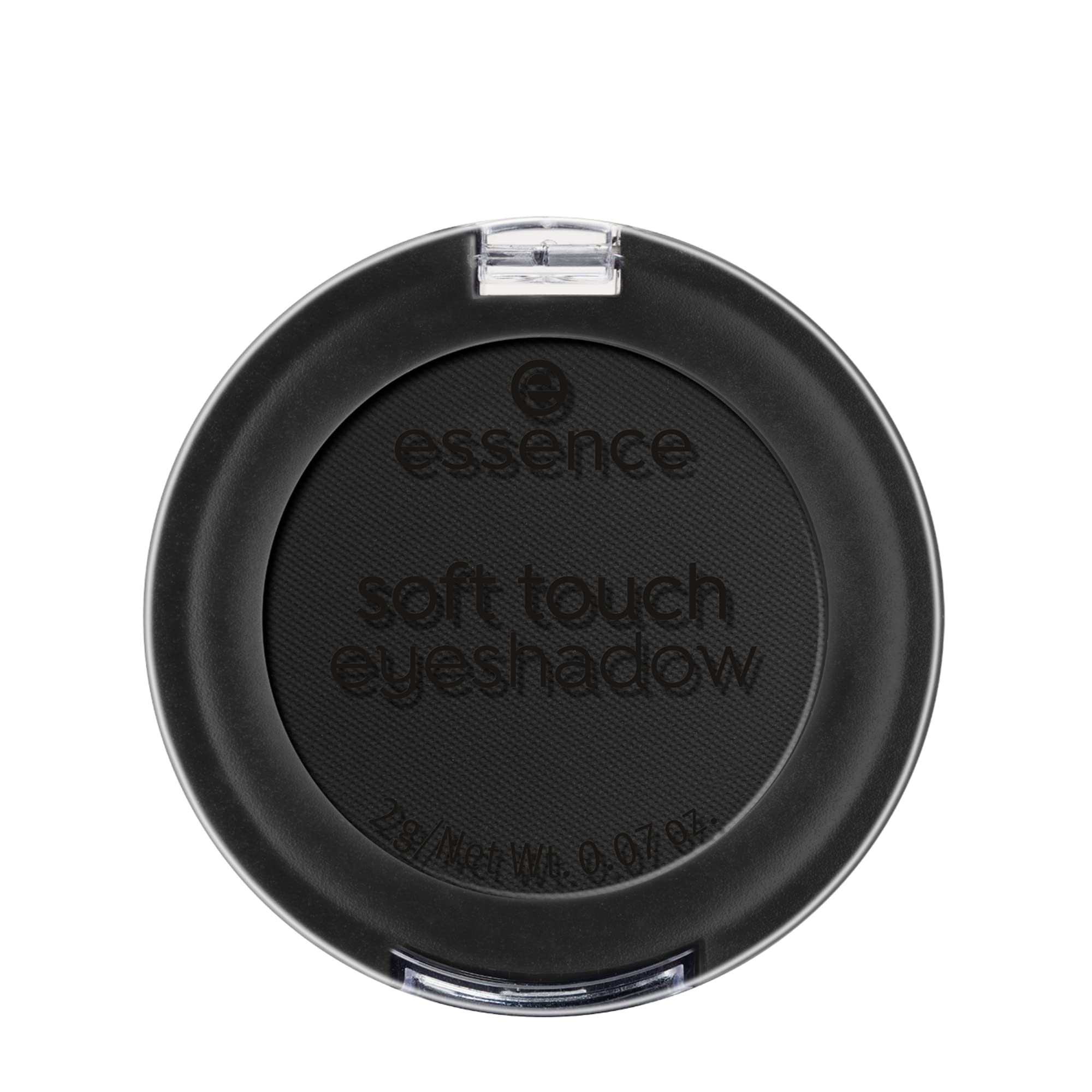 essence soft touch eyeshadow, cień do powiek, nr 06 Pitch Black, czarny, natychmiastowy efekt, długotrwały, z witaminami, intensywne kolory, wegański, bez nanocząsteczek, 3 sztuki w opakowaniu (3 x 2
