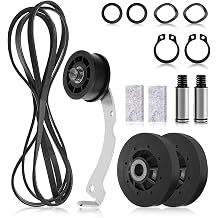 JOJOCY RB170002 Dryer Roller Kit with Idler Pulley, Drum Belt & Drum Glide Kit, Upgraded Rebuild Kit for Speed Queen Dryers ADE3LRGS171TW01, ADE3SRGS175TW01, ADG3SRGS115TW01 and More Models