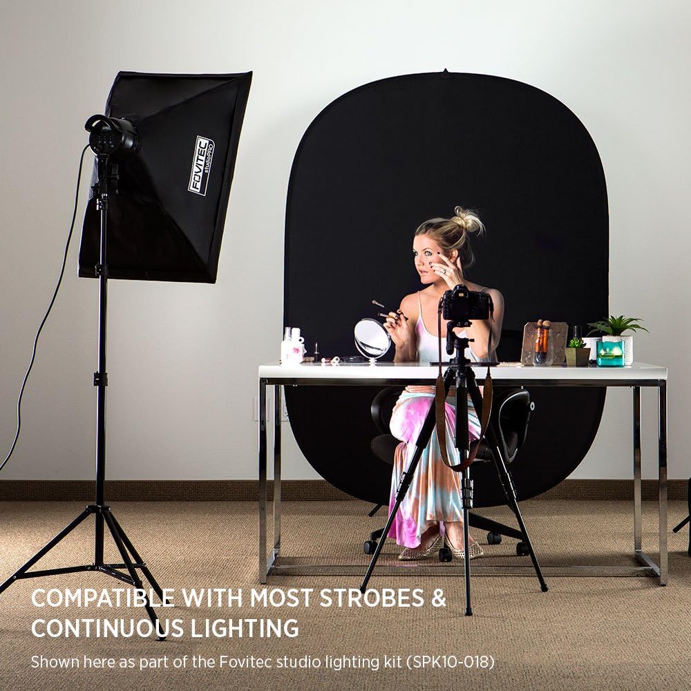 Crаzу Clеаrаnсе Fovitec Pack of Two Portable 7'6 Spring Cushioned Adjustable Height Aluminum Light Stand Kit with Carrying Bag, for Photo Studio and Video Lights, LED Panels, Ring Light, Monolight, and Accessories