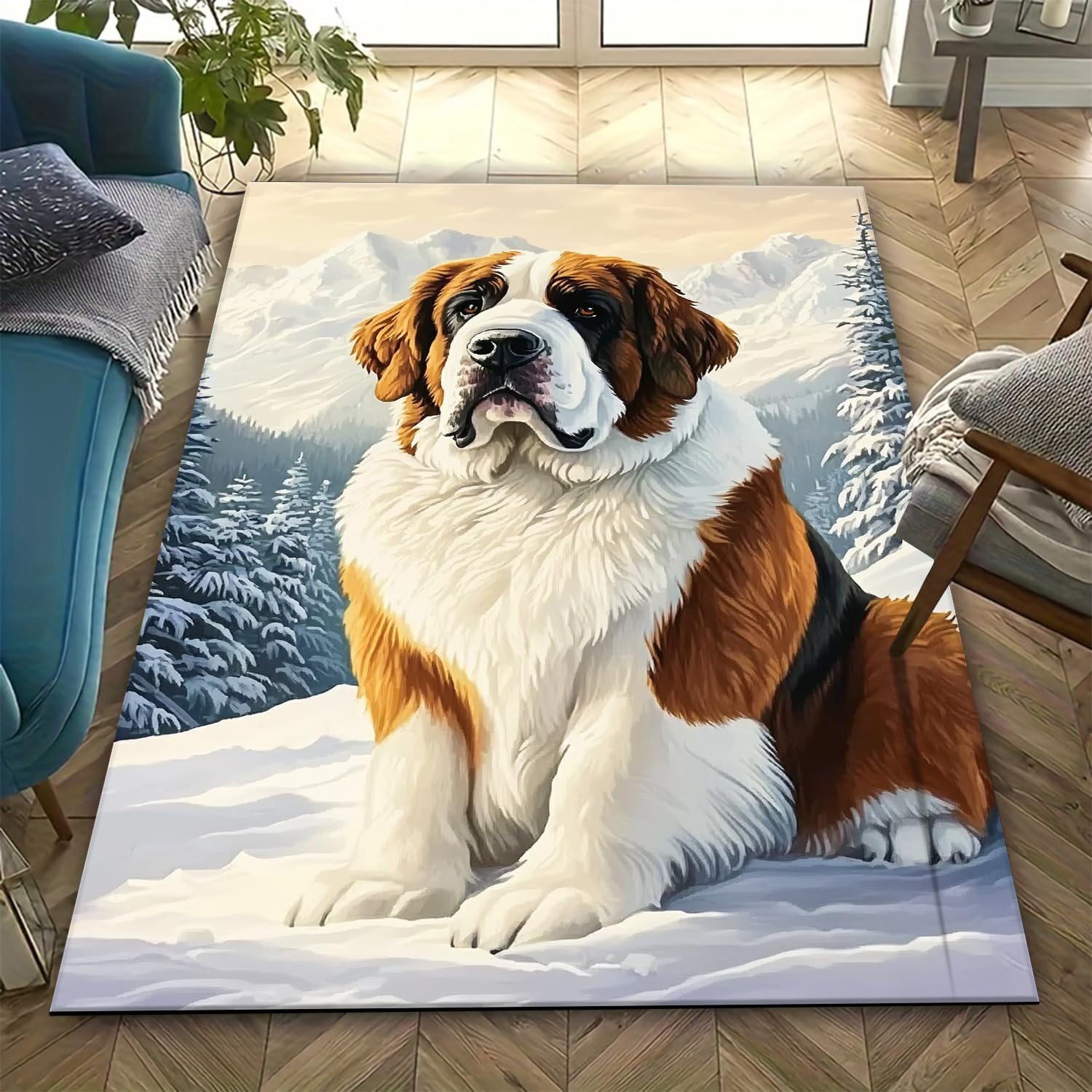 Tapis chien 3D grand format pour le confort de la chambre parentale