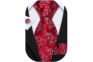 Xmas Silk Tie Set: Illuminate Your Holiday Attire