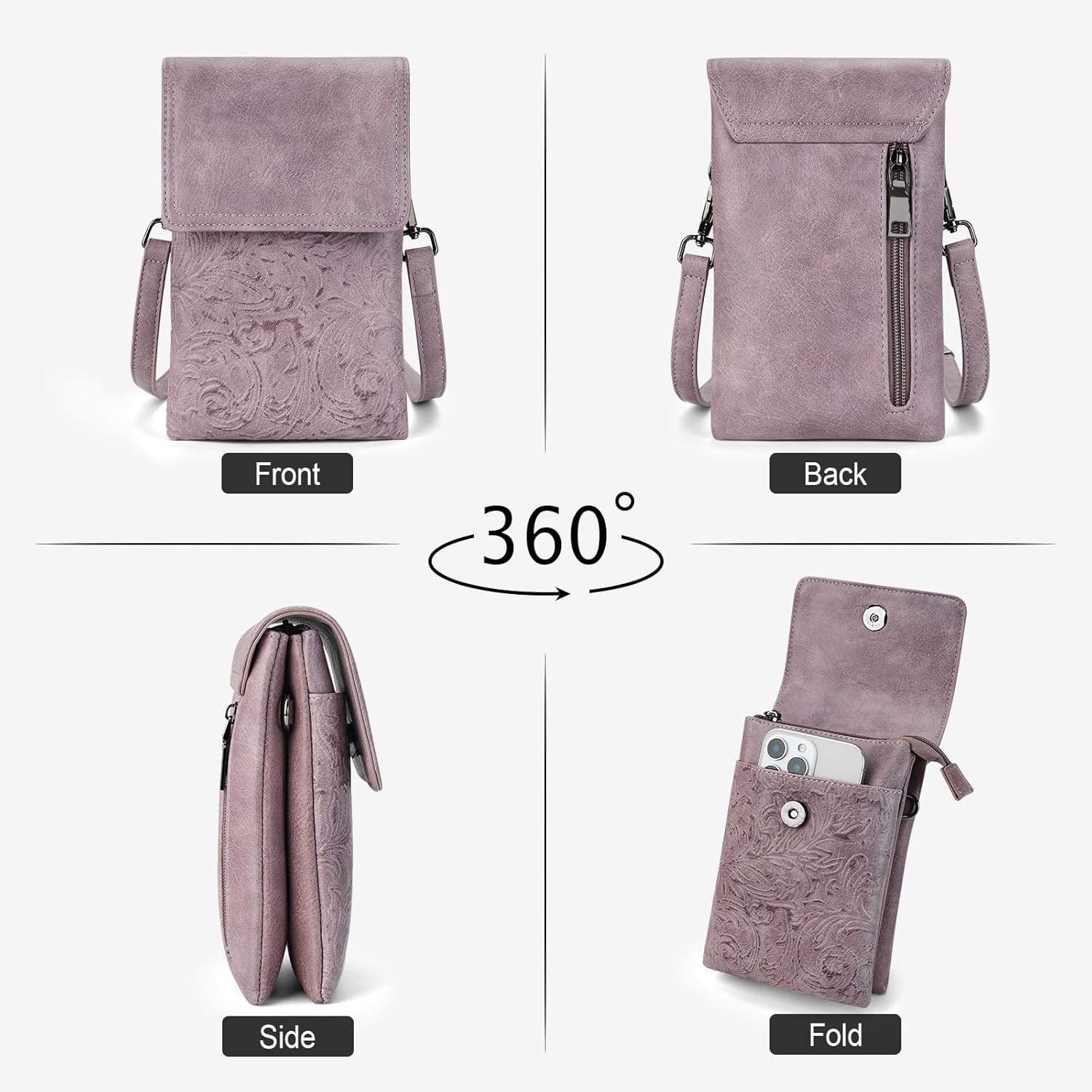 MEITRUE Crossbody Bags for Women Trendy, Leather Crossbody purse with Adjustable Strap, Women's Crossbody Shoulder Handbags - Image 6