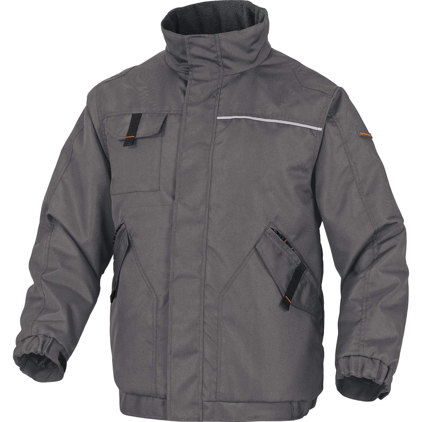 Deltaplus Grey Delta Plus Nort2vegt Northwood2 Pu-Coated Polyester Mach Warm Padded Jacket, /Orange, Size L