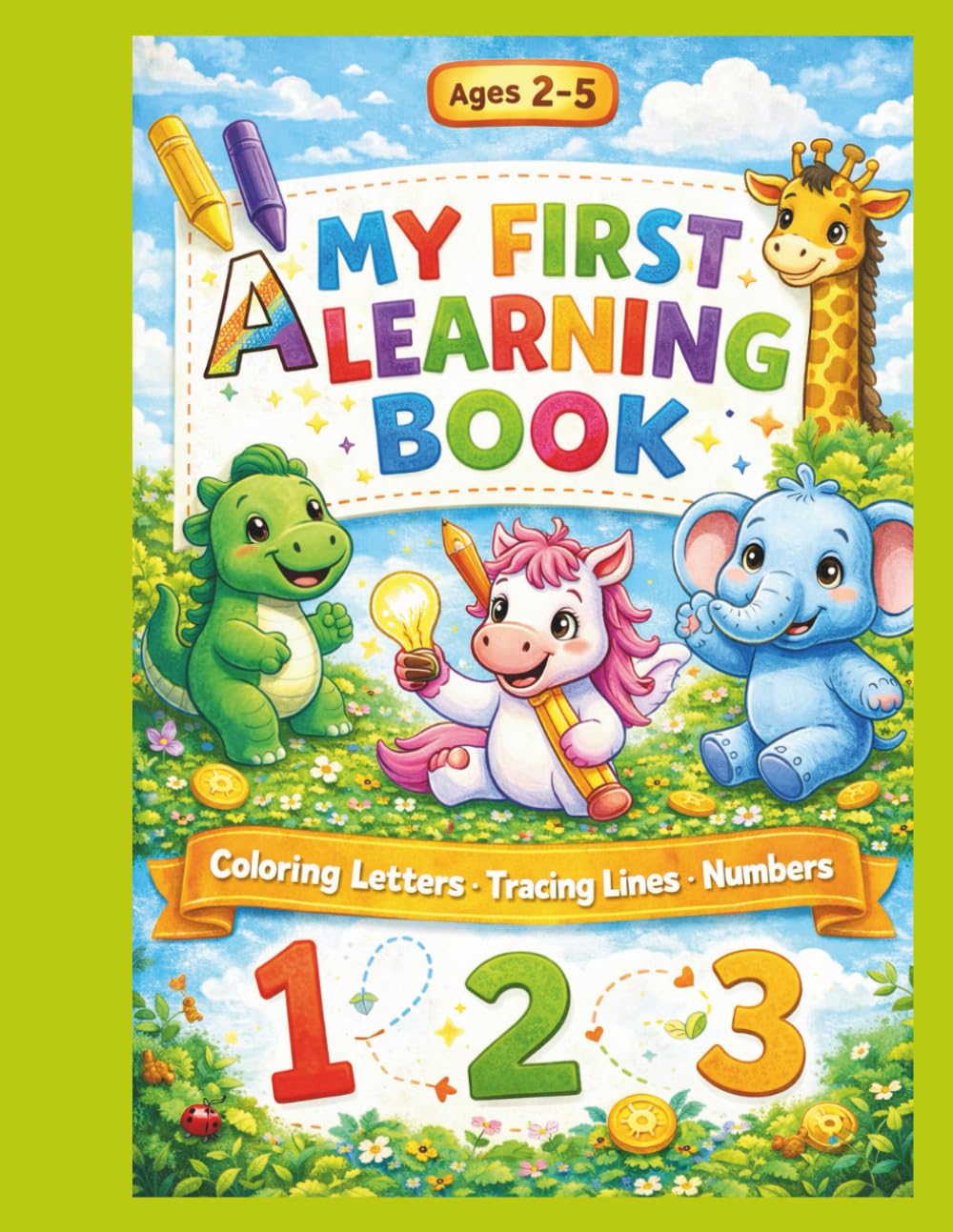 My First Learning Book: Trace letters and numbers for kids