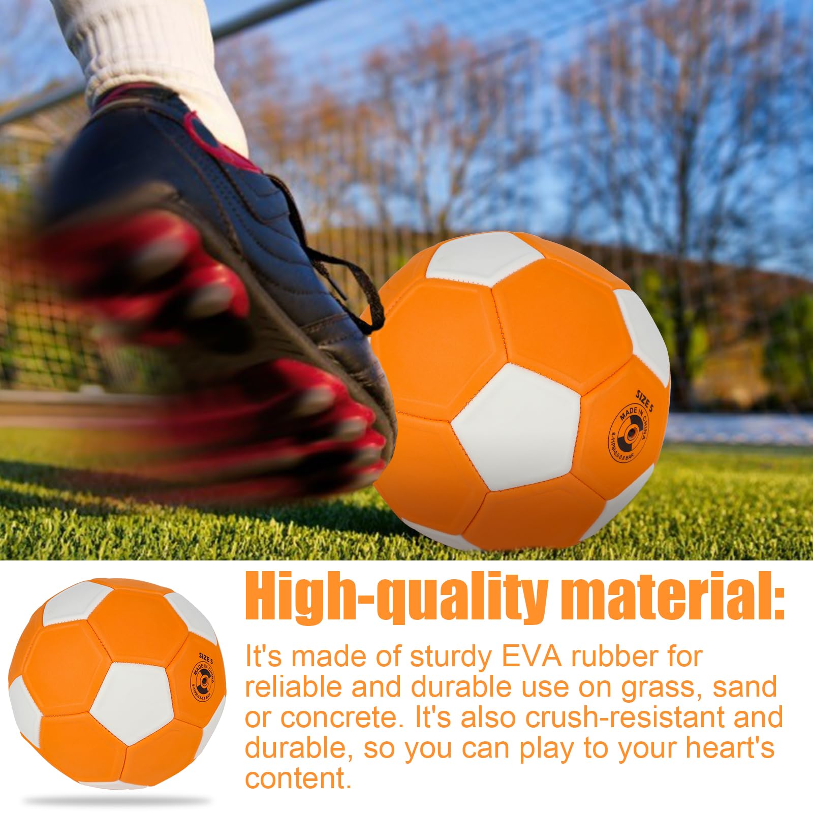 Ballon Direction Incurvé Ballon De Football Courbe Fonyiunce - En Caoutchouc EVA - 20cm - Pour Enfants 5-15 Ans - Cadeau Extérieur Foot Junior