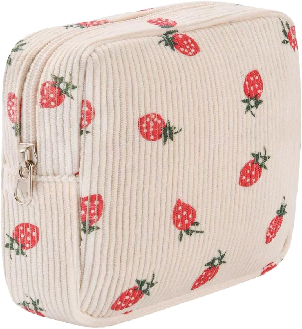 Small Makeup Bag for Purse,Corduroy Cute Cosmetic bag for Purse,Portable Mini Makeup Bag,Travel Toiletry Small Makeup Pouch for Women,Mini Pouch Lipstick Cosmetic Accessories Organizer