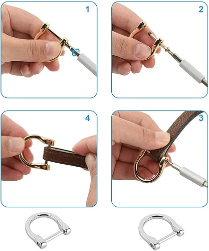 Miniatura 4 de Anillos en D de 25 mm1" grillete atornillado, Tono plateado