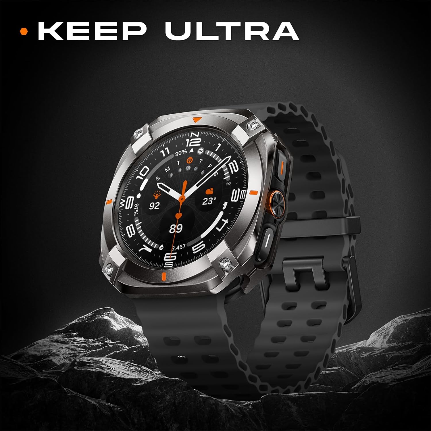 Rugged Metal Case for Samsung Galaxy Watch Ultra 47mm Case(2025/2024), Stainless Steel Protective Bumper with Back Cover for Galaxy Watch Ultra Men [No Screen Protector] - Image 5
