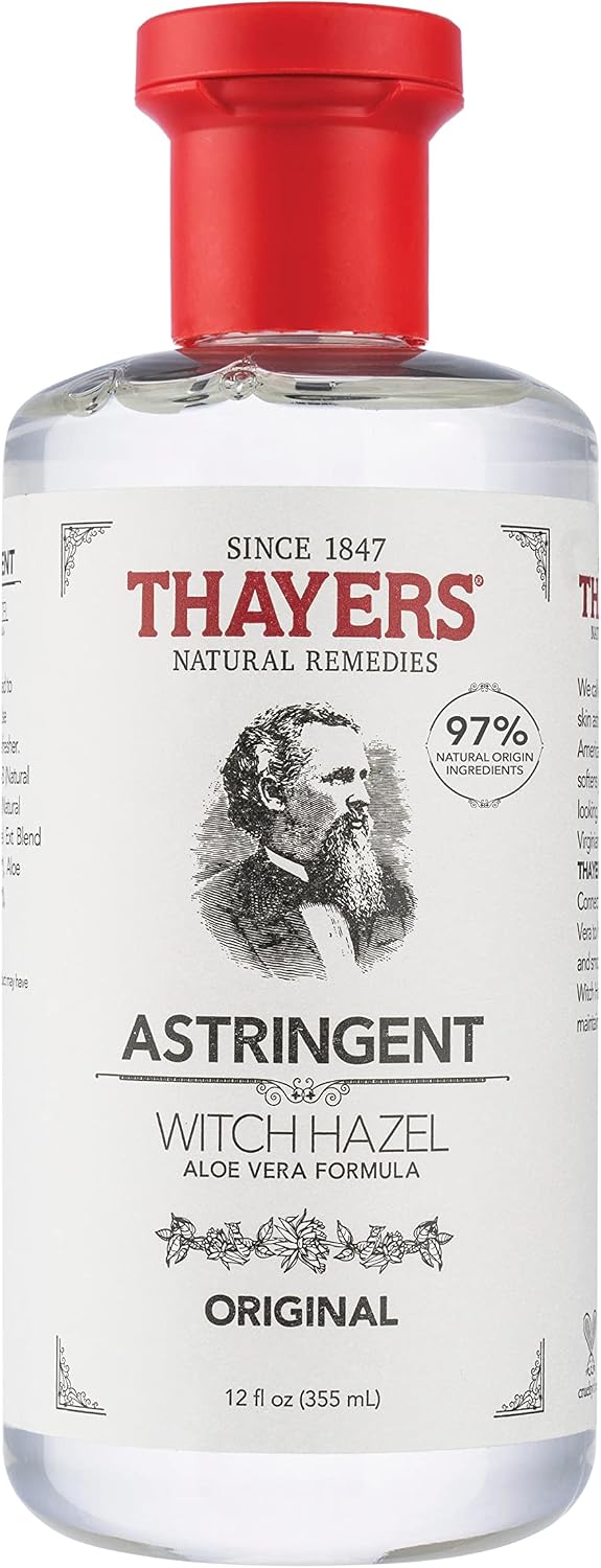 THAYERS Original Witch Hazel Astringent with Aloe Vera, 12 Ounce Bottle