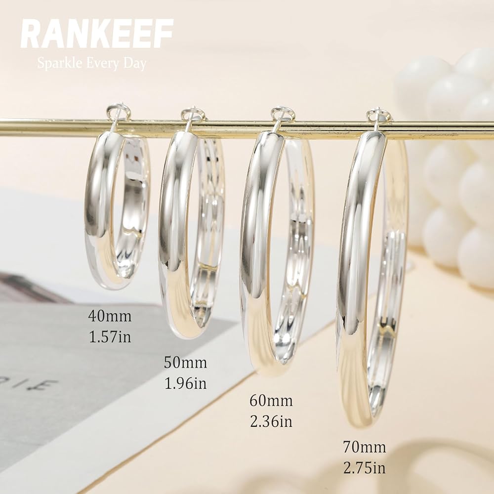 Orecchini Pendenti Orecchini A Cerchio In Argento Sterling 925 - Foto 2