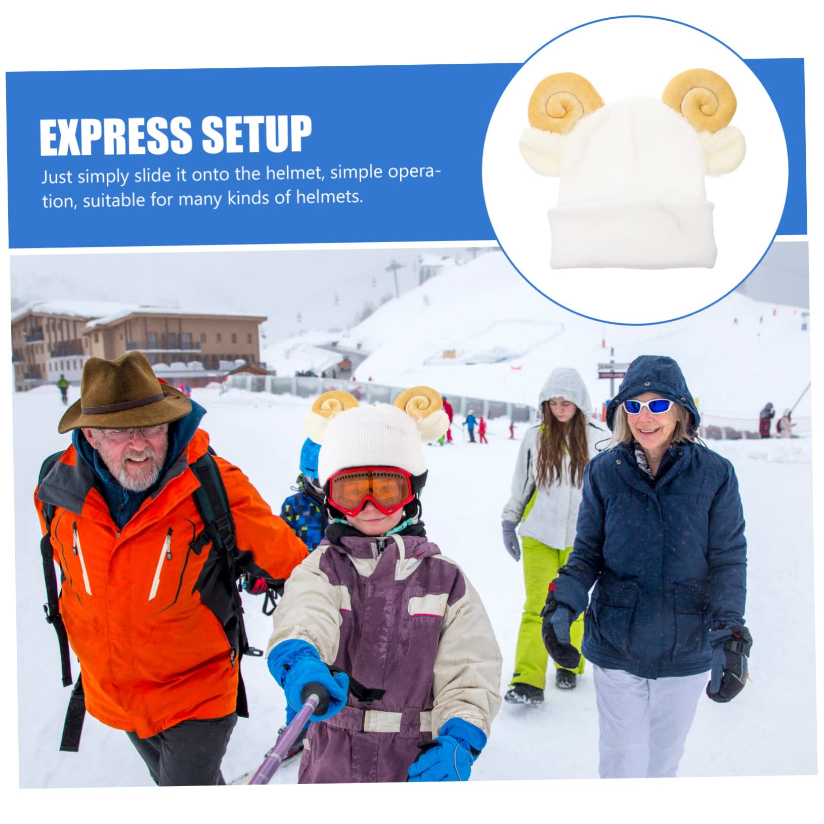 UKCOCO Housse de Casque de Ski Décorative Animal Couvre Casque Adorable pour Sports Hiver Accessoire pour Patinage Ski