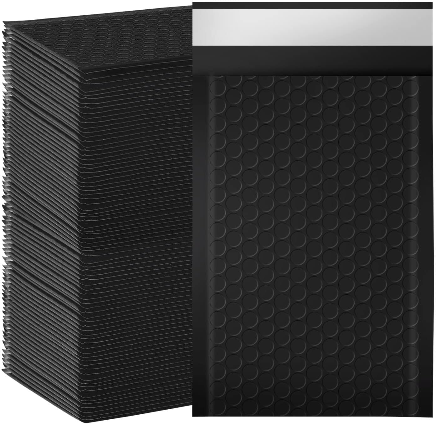 packbabol Sobres de burbujas de 4 x 8 pulgadas, paquete de 200 sobres acolchados de color negro, impermeables, tamaño utilizable, 4 x 7 pulgadas, sobres acolchados opacos de burbujas para pequeñas