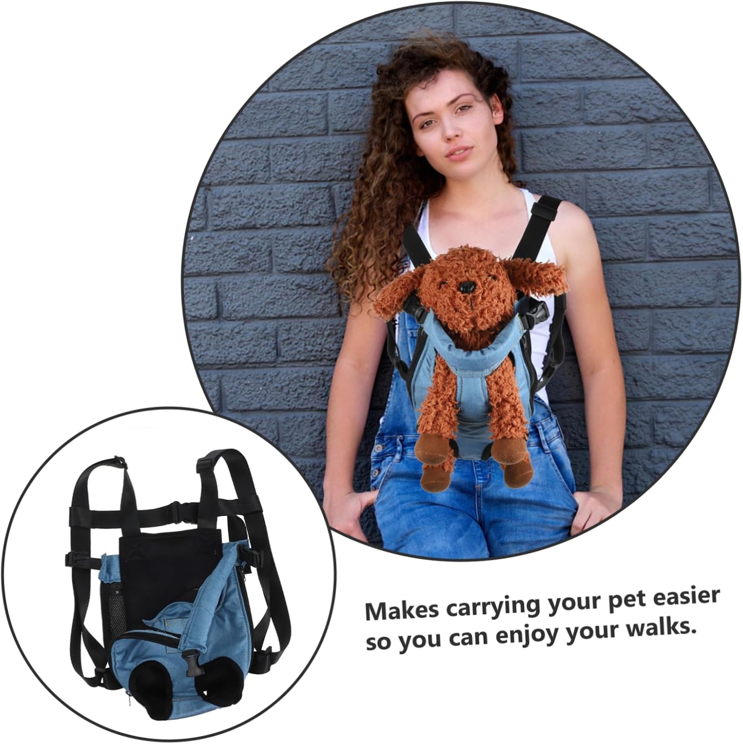 LIOOBO Elastic Pet Carrying Case Comfortable Dog Backpack Lightweight Pet Out Bag Safety Features