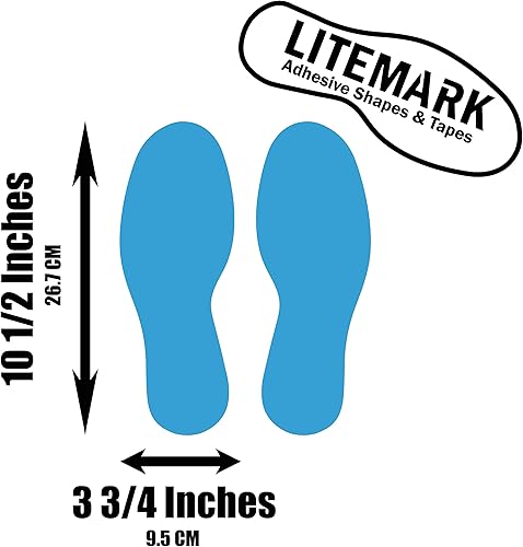 Vista 157 de LiteMark Calcomanías de vinilo duraderas con acabado brillante, tamaño mediano de 9 pulgadas, ideal para suelos, techos, paredes y la mayoría
