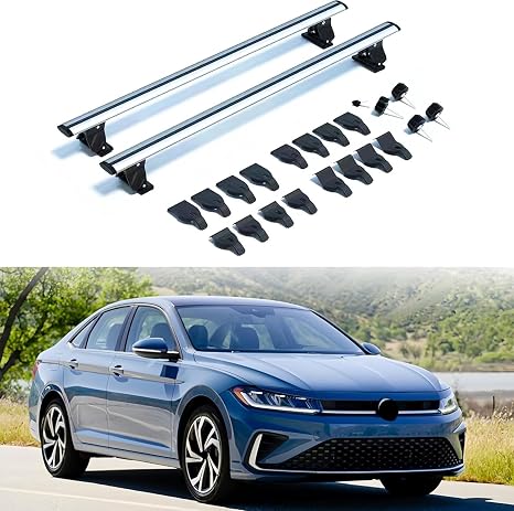 2Pcs Aluminum Lockable Roof Rack Cross Bars Fit for VW