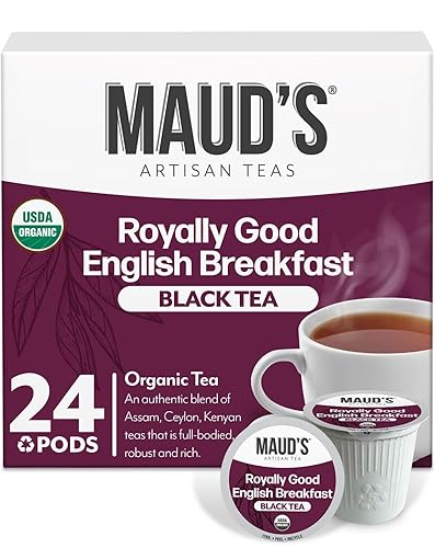 Vista 29 de MAUD'S - Paquete de Té Verde de Pasión Orgánico y Té English Breakfast Negro Orgánico, 48 unidades, Cápsulas Reutilizables de Porción Individual