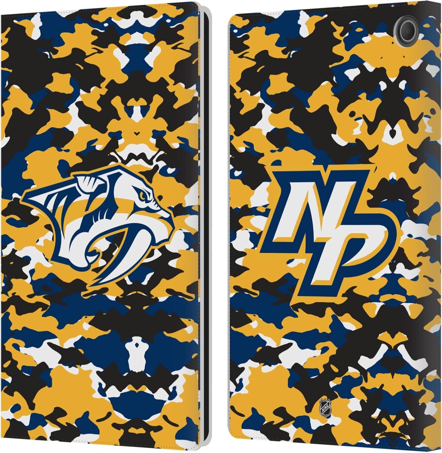 Head Case Designs Officially Licensed NHL Jersey Nashville Predators Leather Wallet Case Compatible with Amazon Fire Max 11 2023