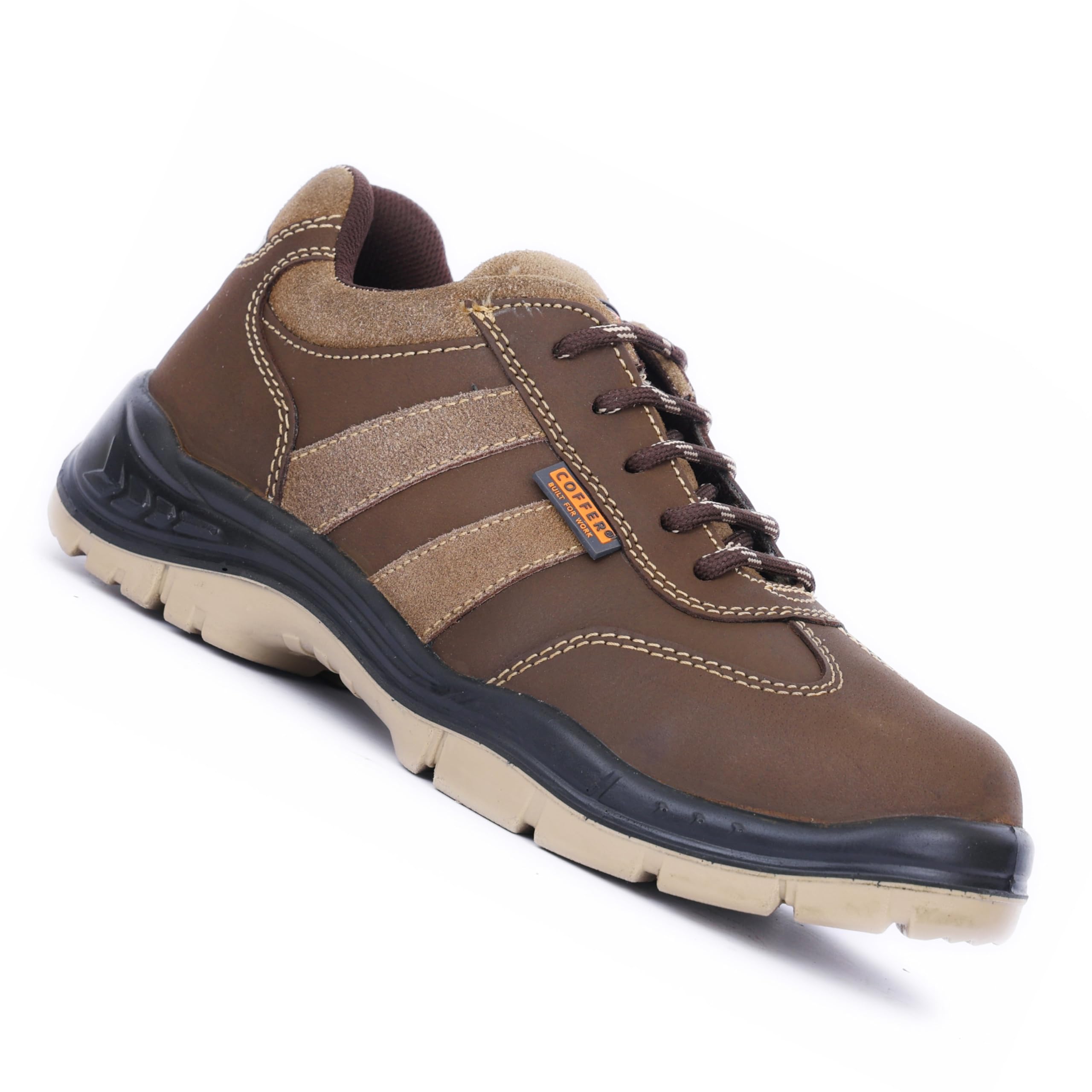 Coffer 1118 Safety Shoe for Men | Nubuck Leather, 200J Steel Toe Cap, Heat Resistance upto 120° C, ISI Marked | Size 09 UK/INDIA-image-14
