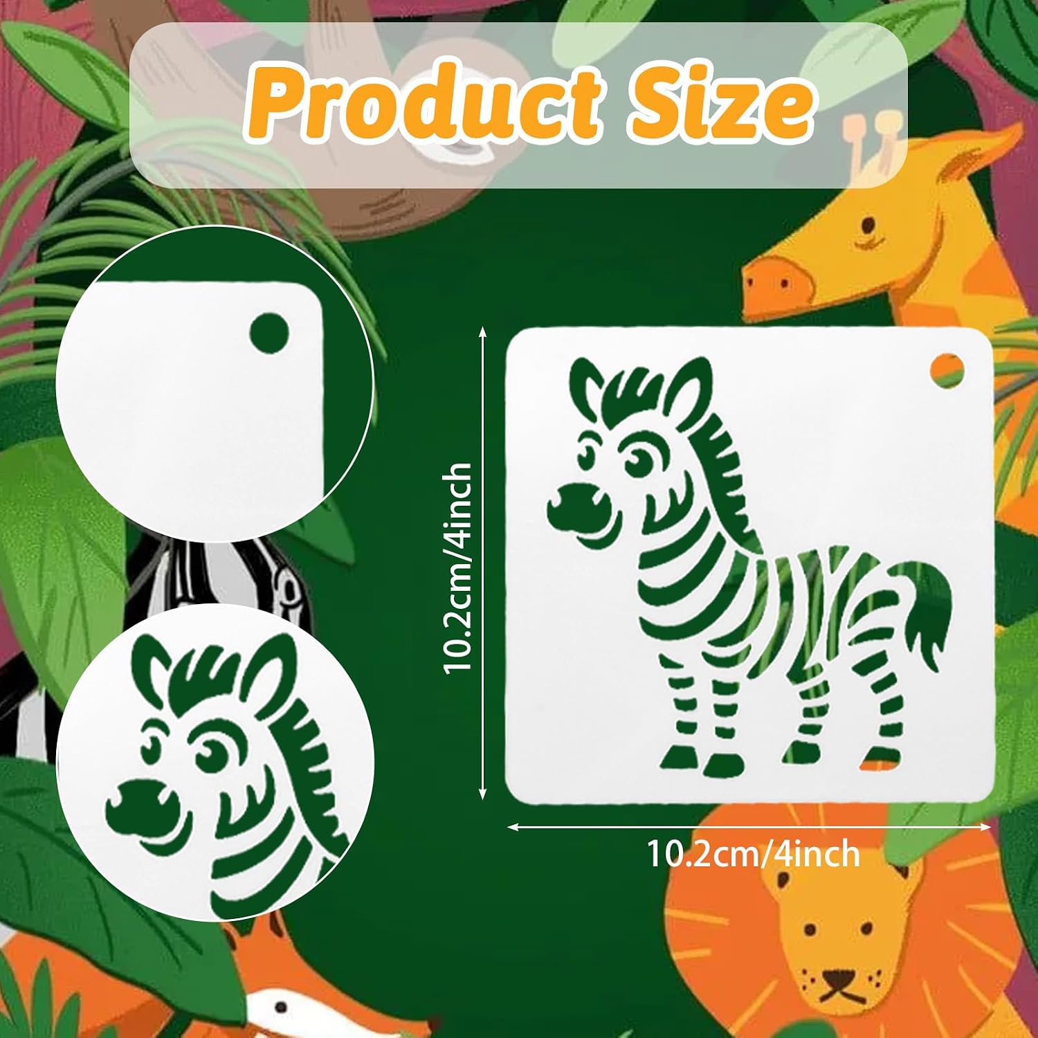 20PCS Animal Stencils for Drawing, 4x4inch DIY Reusable Cute image 2