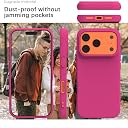 YATWIN Silicone Case for iPhone 17 Pro Max, Soft-Touch, Shockproof, DustProof, Antiskid Phone Cover for Apple iPhone 17 Pro Max - Magenta gallery image