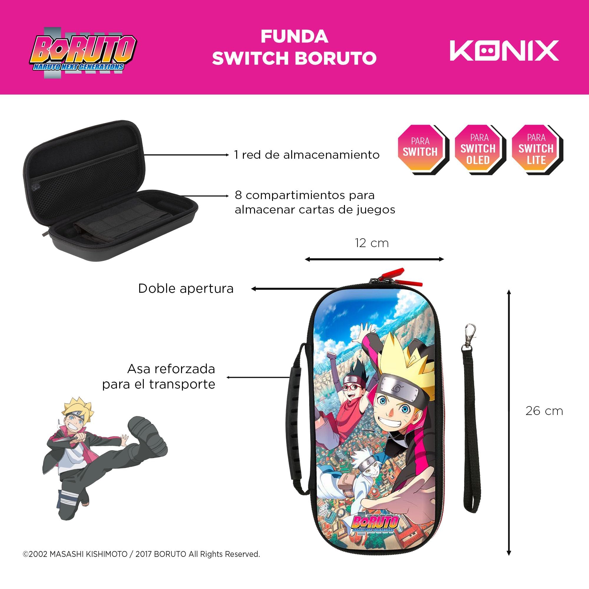 Konix My Hero Academia Funda de protección y Transporte para Nintendo Switch, Switch Lite y Switch OLED - 8 Juegos - Diseño My Hero Academia - Negro — view 37