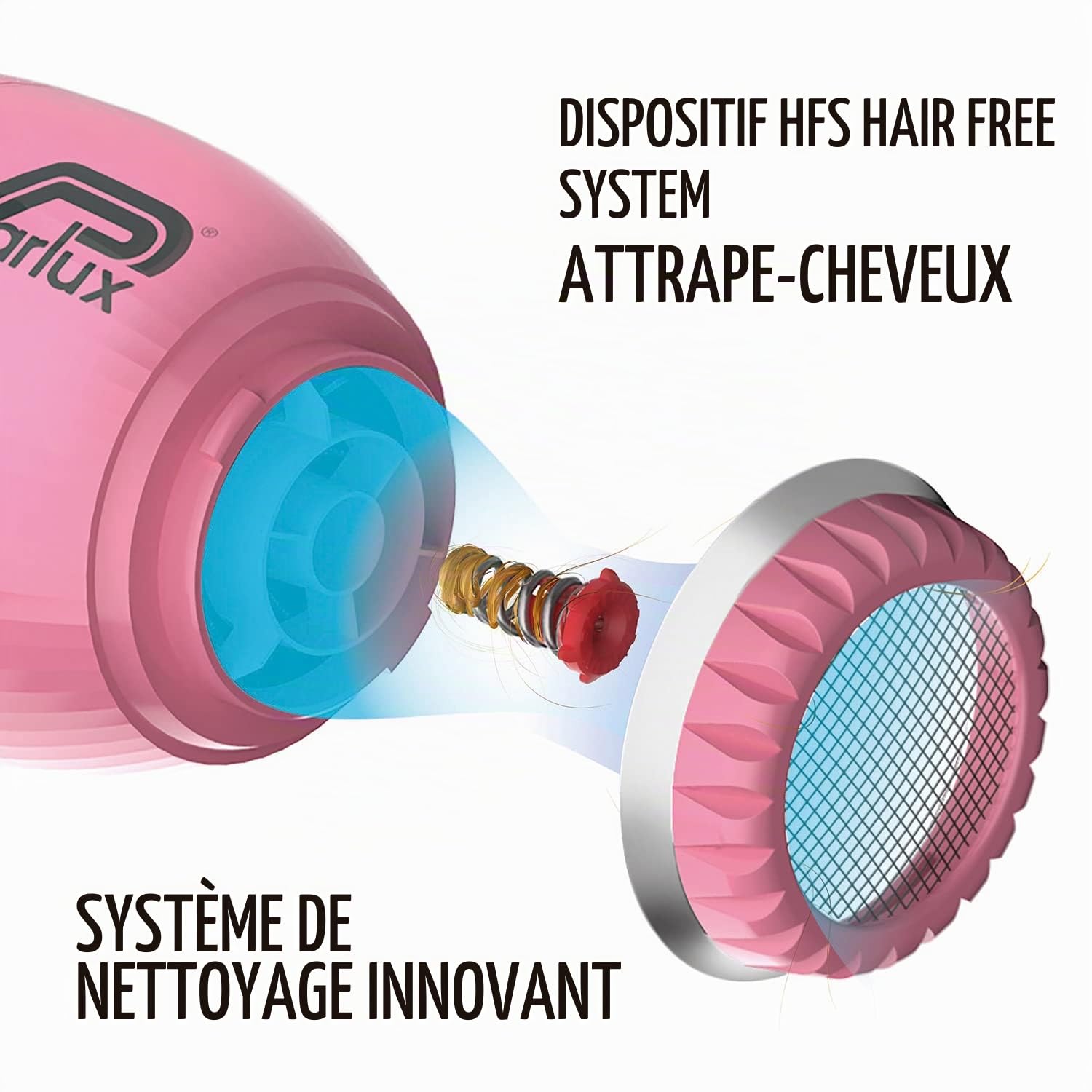 PARLUX Hair Dryer Alyon rose pour adultes, usage quotidien, format pratique