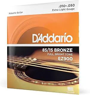 D'Addario ダダリオ アコースティックギター弦 85/15アメリカンブロンズ Extra Light .010-.050 EZ900 【国内正規品】