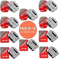 Vista 2 de MiPremium Kit de montaje adhesivo almohadillas adhesivas para cámara GoPro Hero 13 12 11 10 9 8 7 6 5 negro plateado Session Camara de sesión.