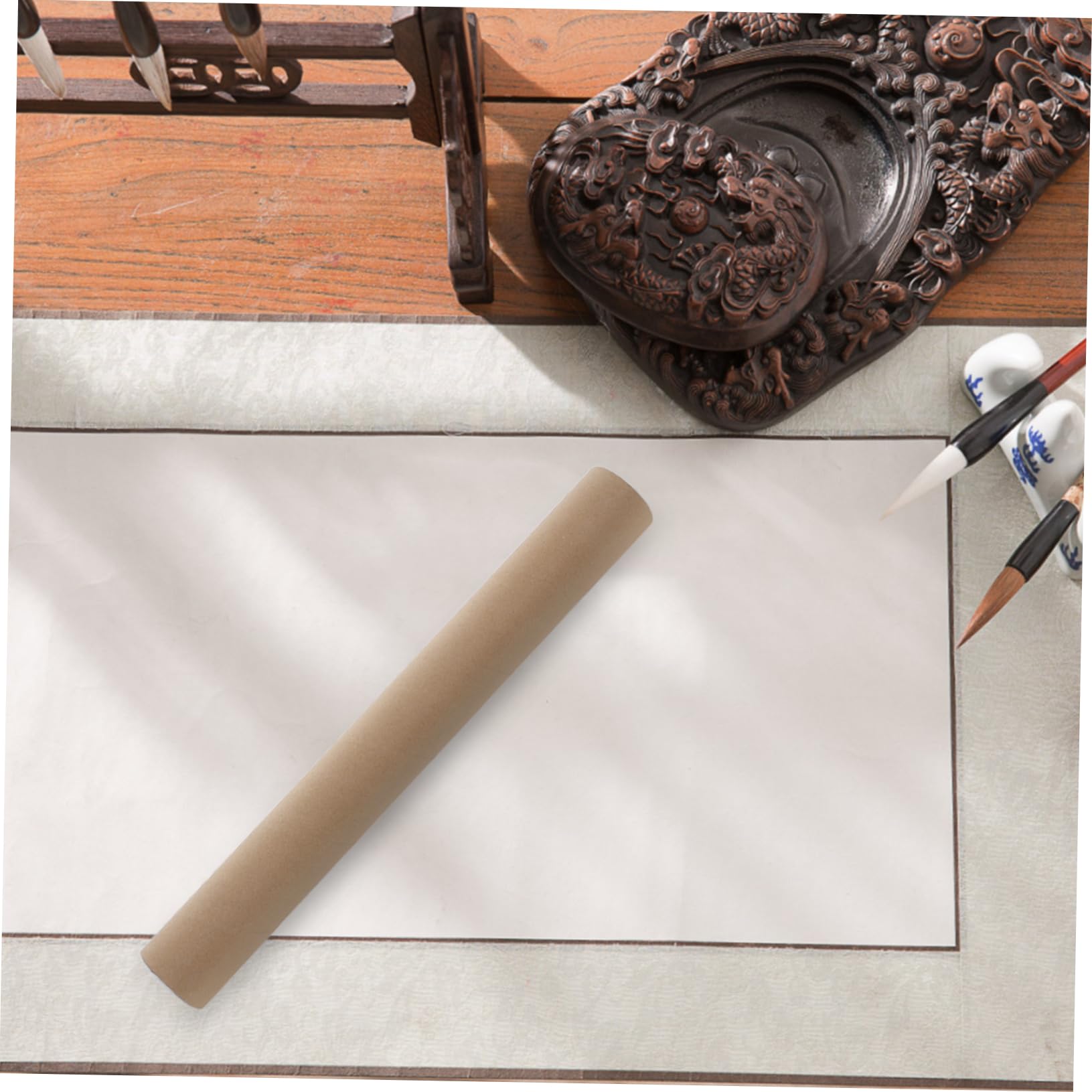 Gatuida 6 Tubos de Cartón Kraft Contenedor de Almacenamiento Multifuncional para Carteles y Obras de Arte Color Caqui Protección de Artículos Adecuado para Mudanzas y Uso Comercial