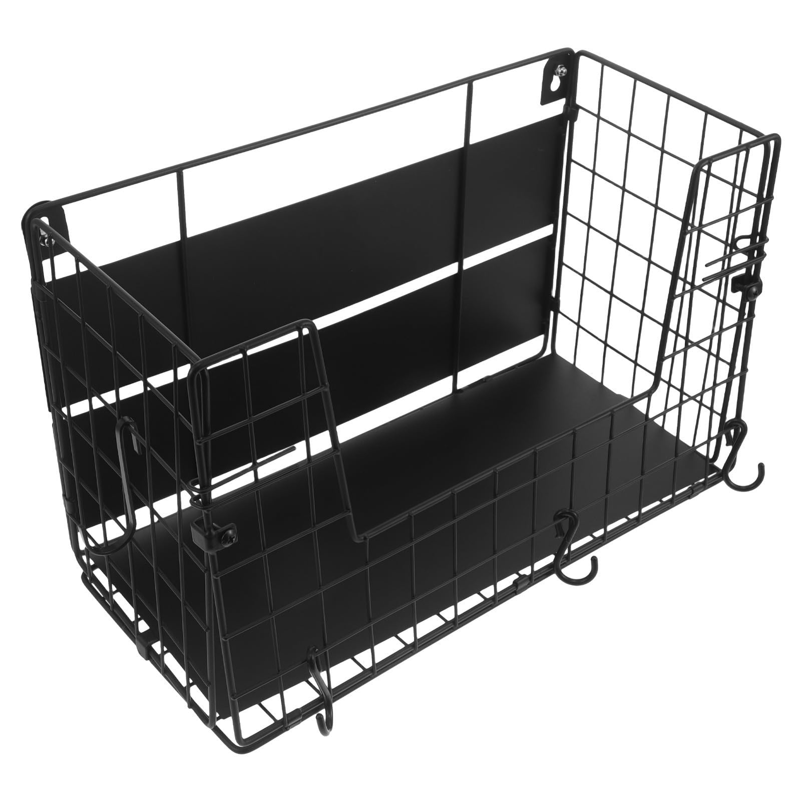 Mipcase Negro Estante Magnético para Refrigerador de Acero al Carbono