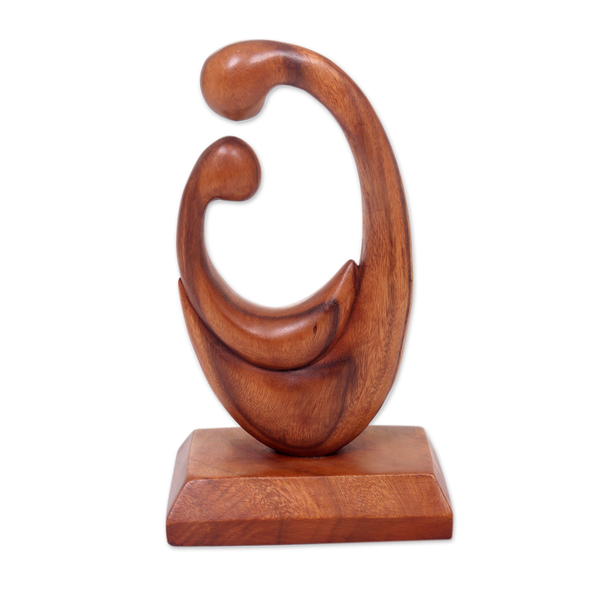 NOVICA Mothers Compassion Wood Sculpture