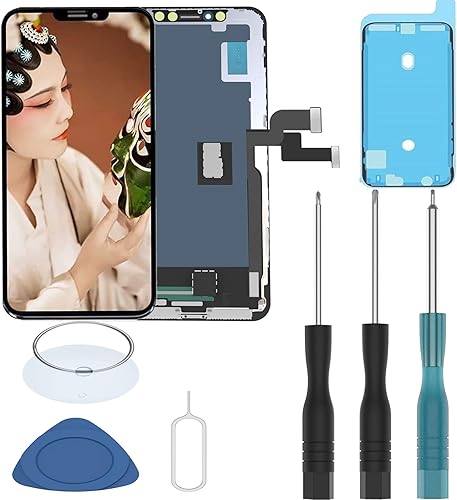 Para iPhone X 10 5.8 Pulgadas Reparación Pantalla LCD Reemplazo De Pantalla Completa Asamblea Con Herramientas De Reparación Gratis Adhesivo Marco